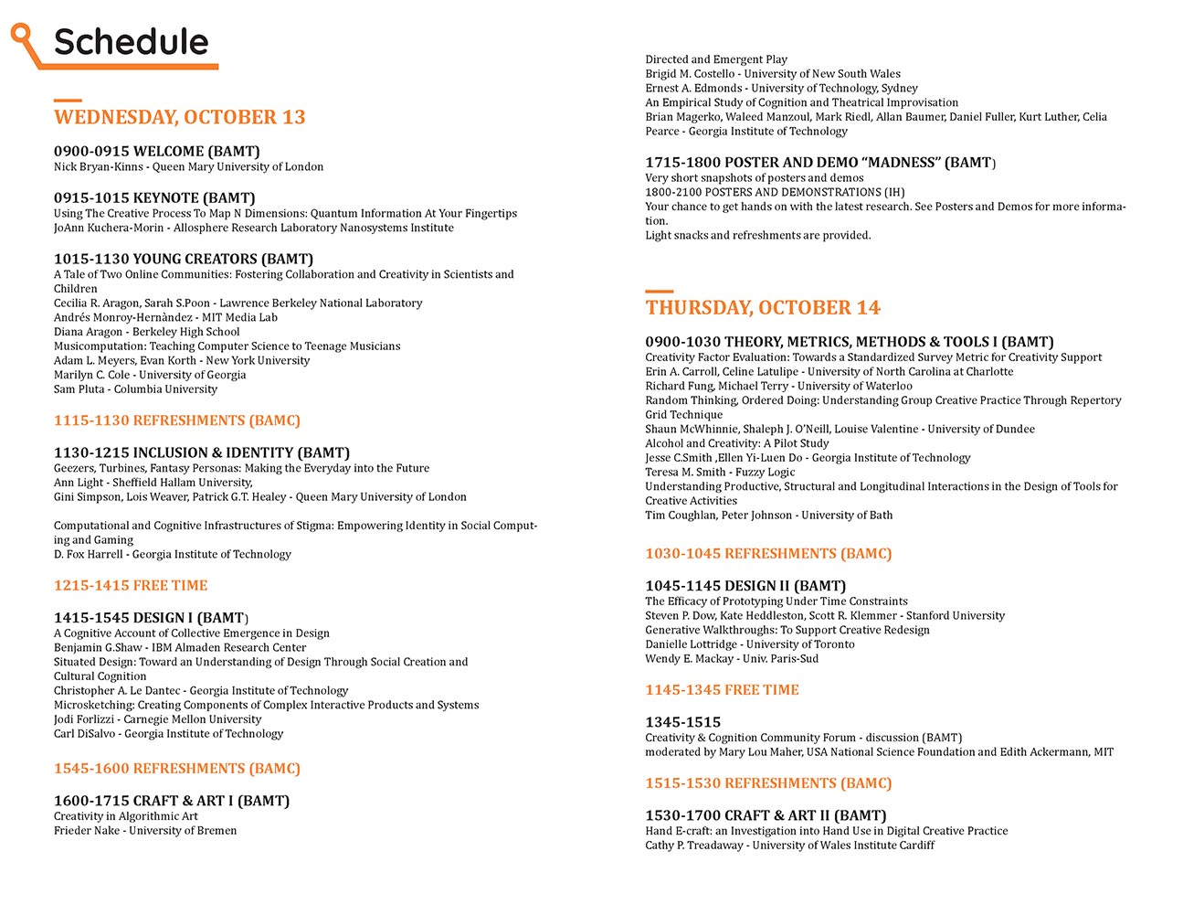 Symposium program